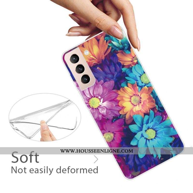 Coque Samsung Galaxy S22 5G Flexible Fleurs
