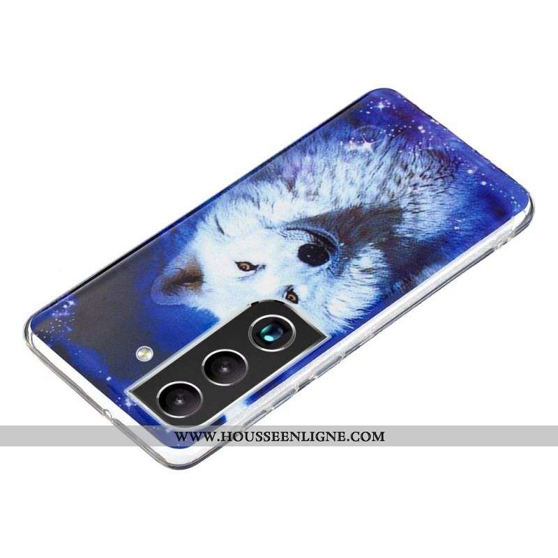 Coque Samsung Galaxy S22 5G Loup Fluorescente