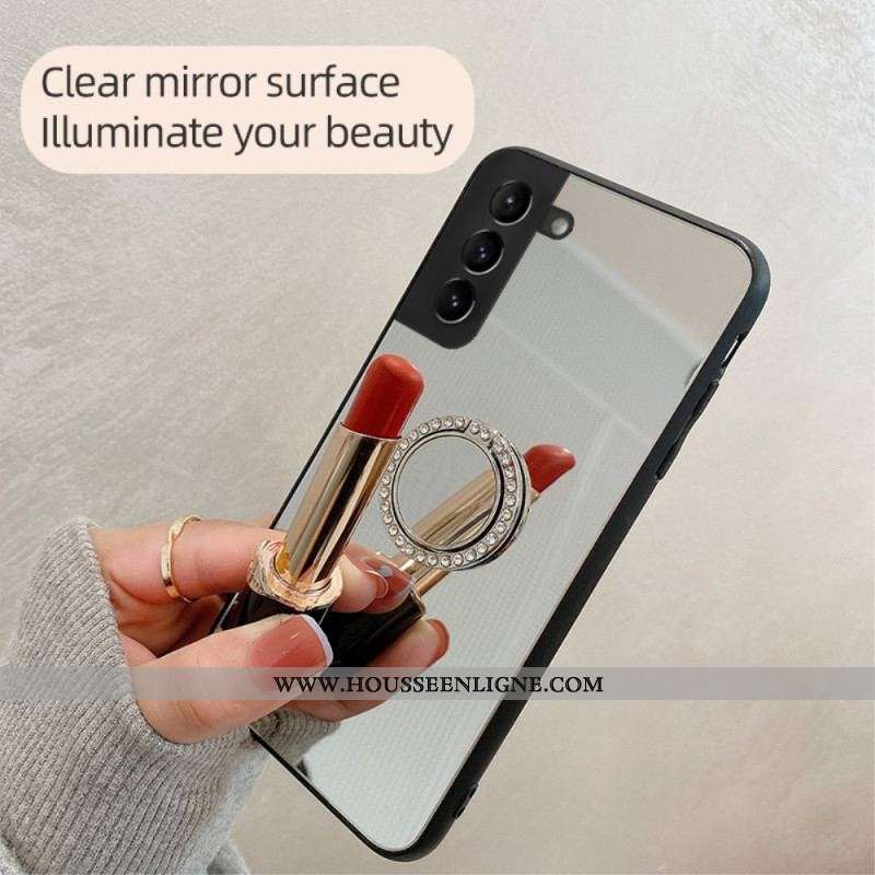 Coque Samsung Galaxy S22 5G Miroir avec Anneau Rotatif