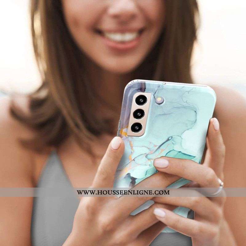 Coque Samsung Galaxy S22 5G Silicone Flexible Marbre