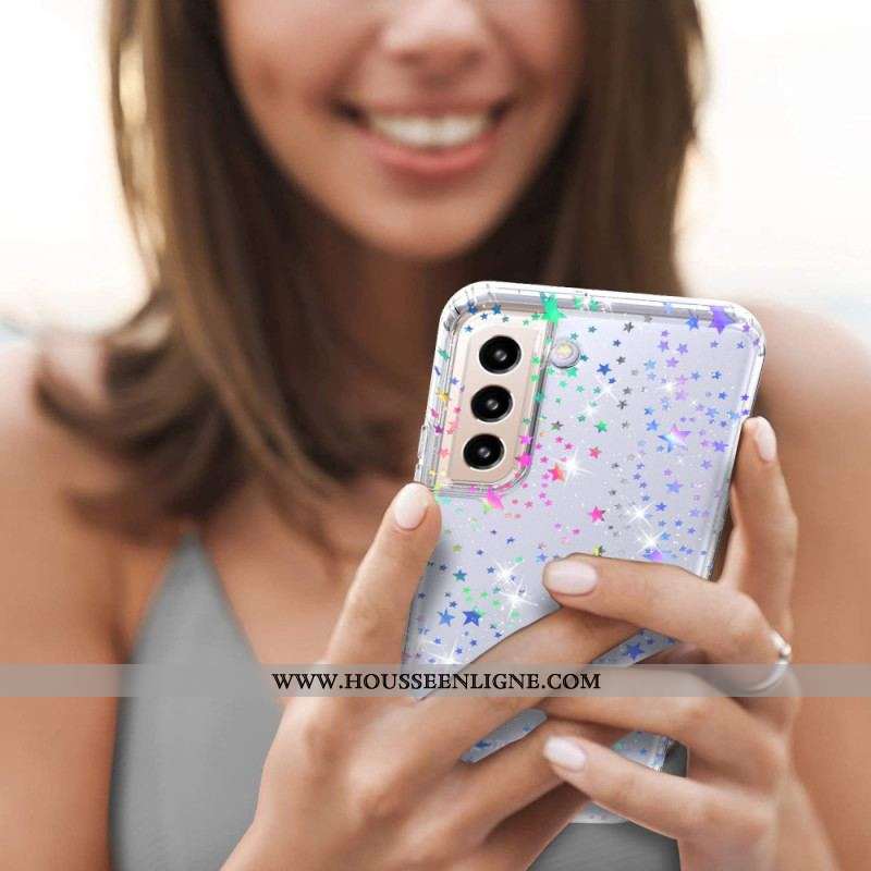 Coque Samsung Galaxy S22 5G Silicone Flexible Étoiles