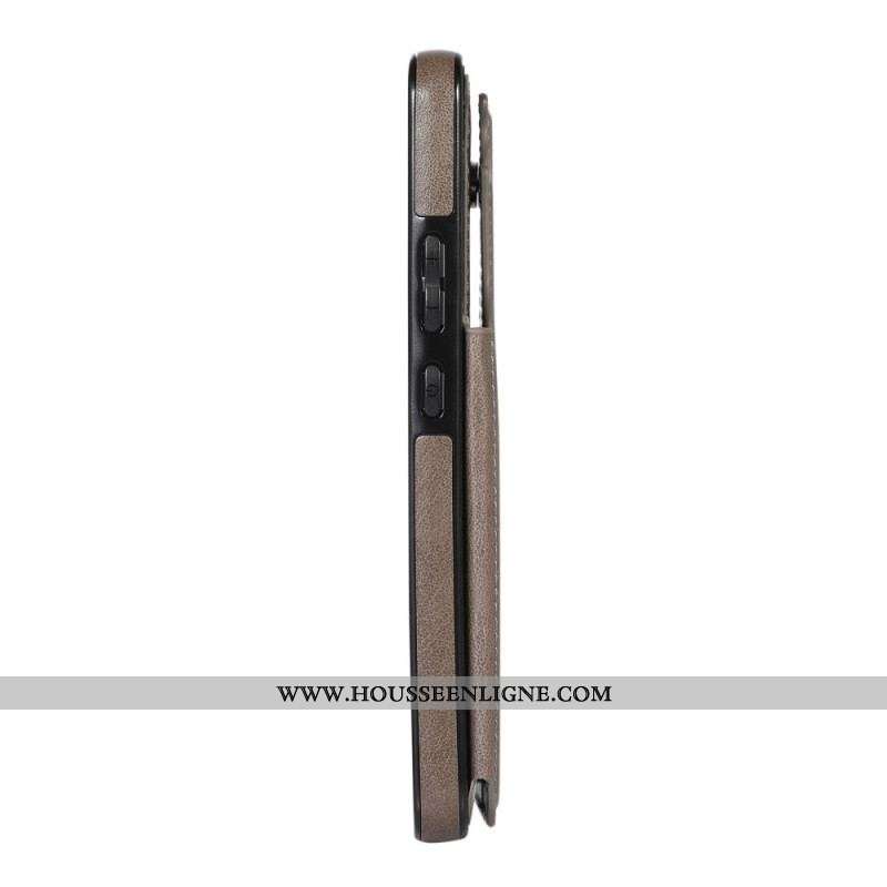 Coque Samsung Galaxy S22 5G Simili Cuir Porte-Cartes Support Fleurs