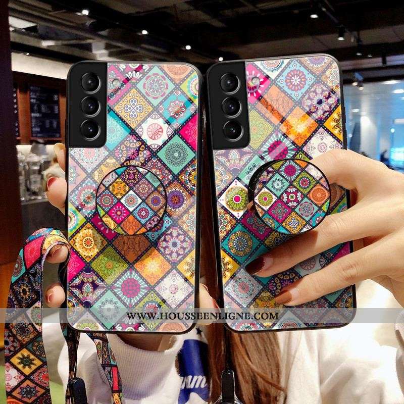 Coque Samsung Galaxy S22 5G Support Magnétique Patchwork