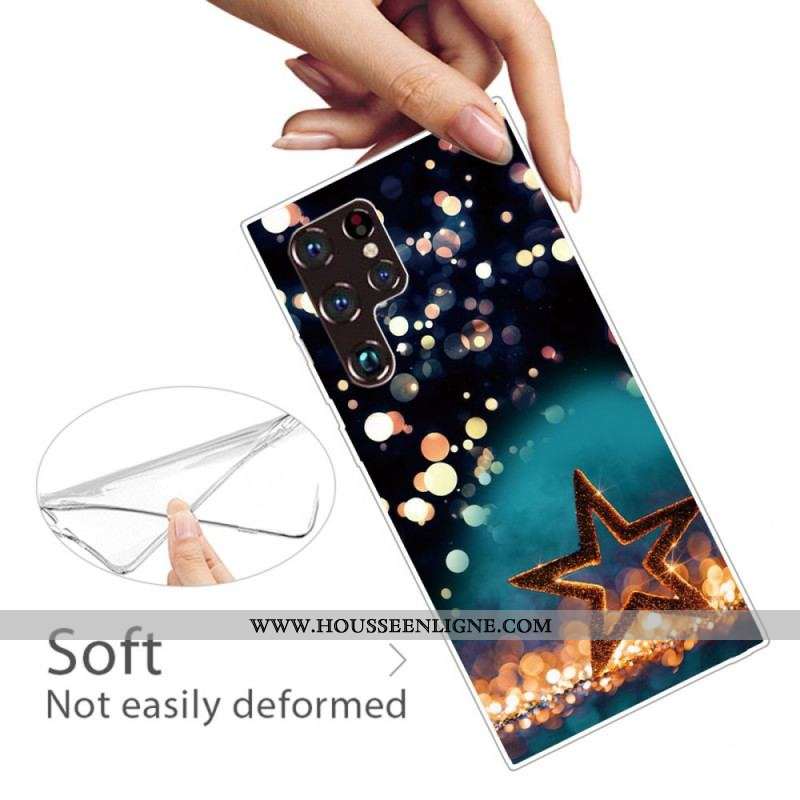 Coque Samsung Galaxy S22 Ultra 5G Flexible Étoile
