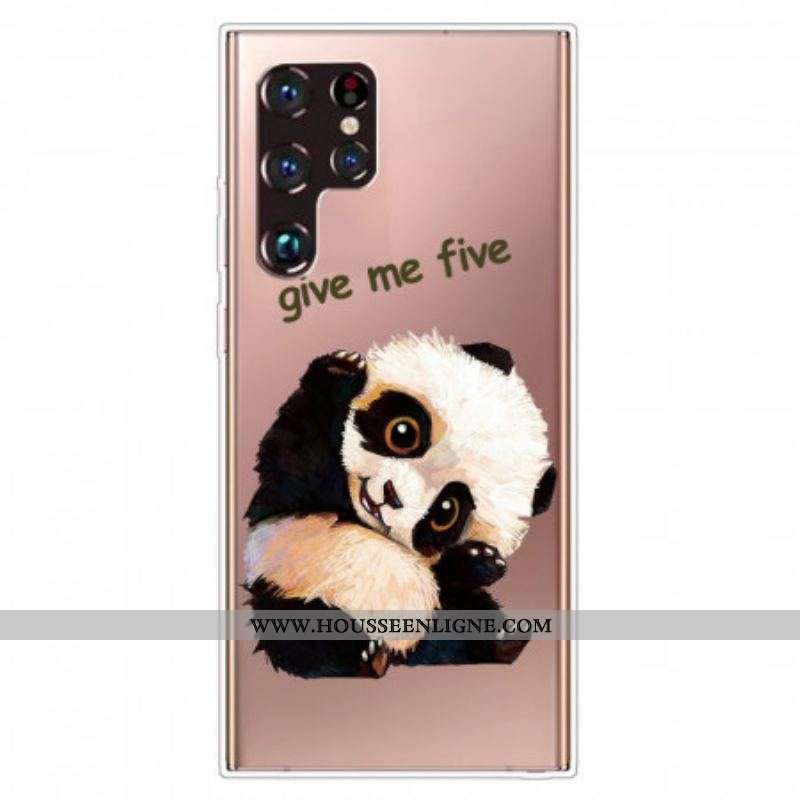 Coque Samsung Galaxy S22 Ultra 5G Panda Give Me Five