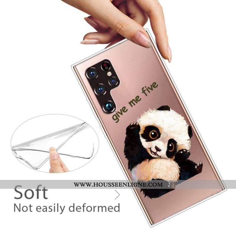 Coque Samsung Galaxy S22 Ultra 5G Panda Give Me Five