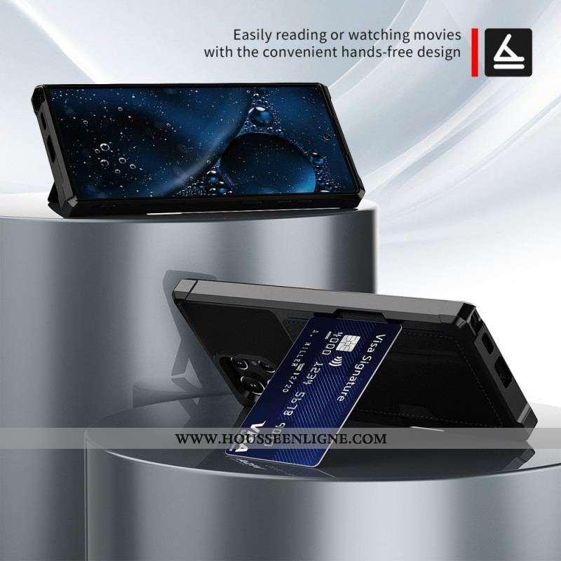 Coque Samsung Galaxy S22 Ultra 5G Porte-Carte Conception Support