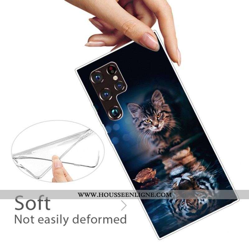 Coque Samsung Galaxy S22 Ultra 5G Réflexion Chat