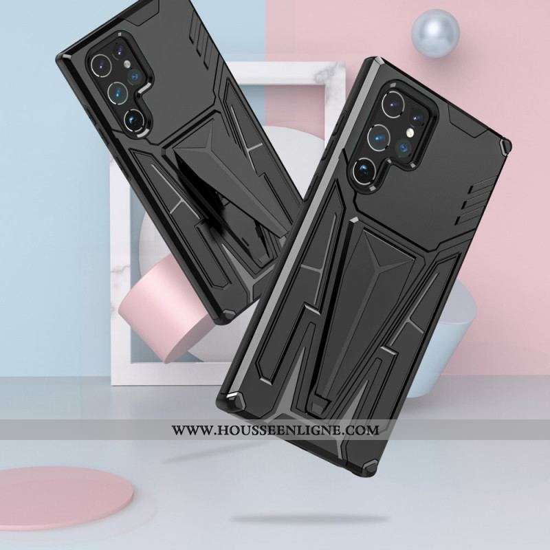 Coque Samsung Galaxy S22 Ultra 5G Résistante Support Premium