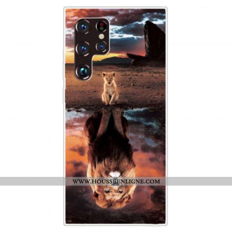 Coque Samsung Galaxy S22 Ultra 5G Rêve de Lionceau