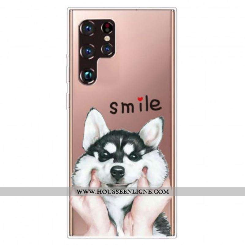 Coque Samsung Galaxy S22 Ultra 5G Smile Dog