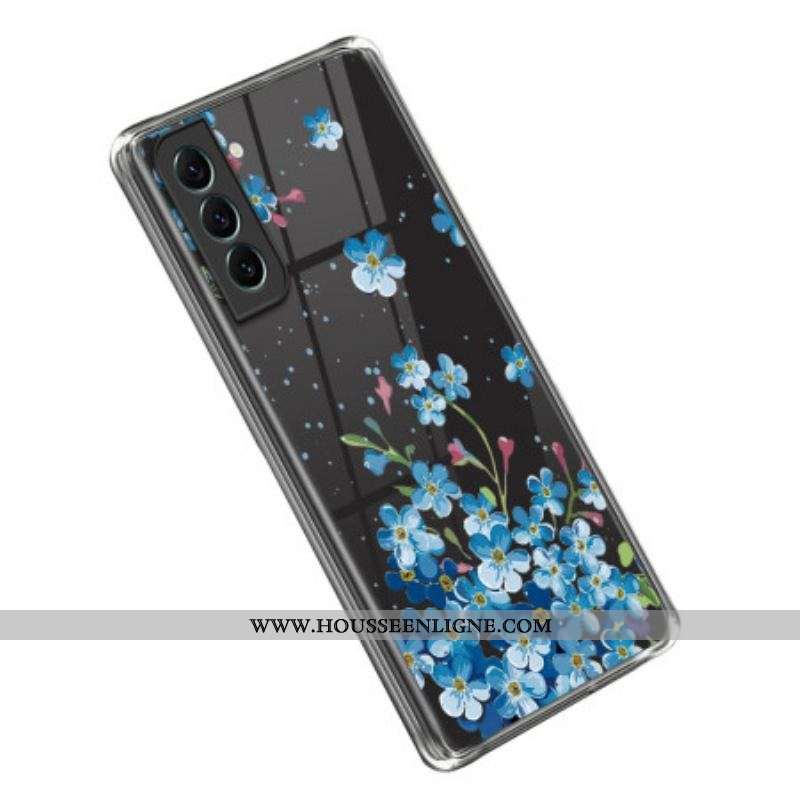 Coque Samsung Galaxy S23 5G Fleurs Bleues