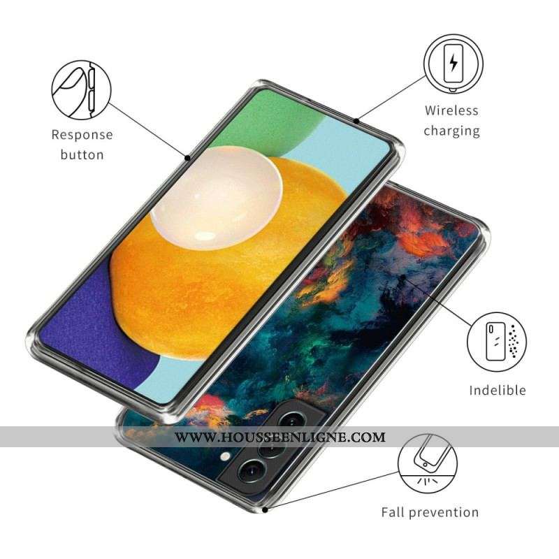 Coque Samsung Galaxy S23 5G Nuages Colorés