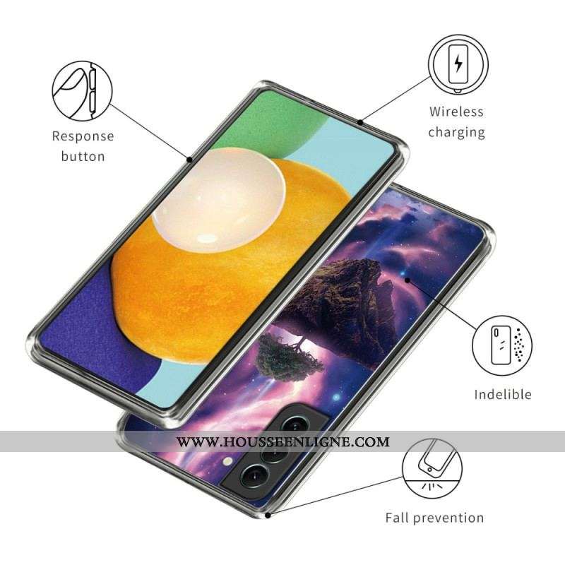 Coque Samsung Galaxy S23 Plus 5G Silicone Arbre Futuriste