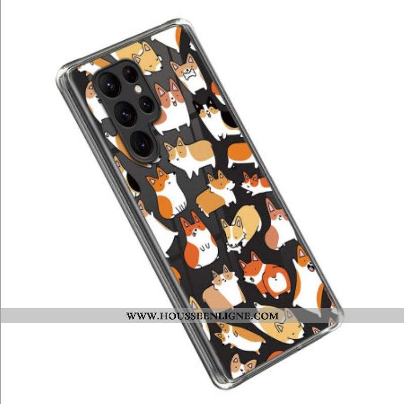 Coque Samsung Galaxy S23 Ultra 5G Multiples Chiens