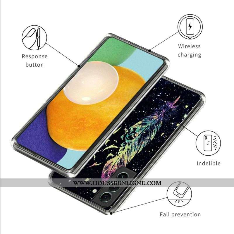 Coque Samsung Galaxy S23 Ultra 5G Plume Colorée