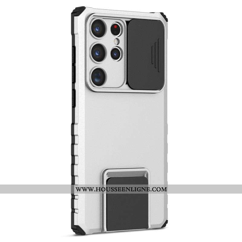 Coque Samsung Galaxy S23 Ultra 5G Protège Appareil Photo avec Support