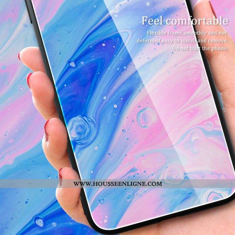 Coque Samsung Galaxy S23 Ultra 5G Verre Trempé Marble Colors