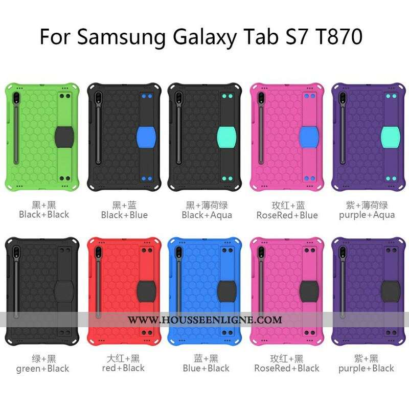 Coque Samsung Galaxy Tab S8 / Tab S7 EVA avec Sangle-Support et Bandoulière
