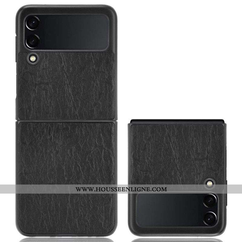 Coque Samsung Galaxy Z Flip 3 5G Effet Cuir Design