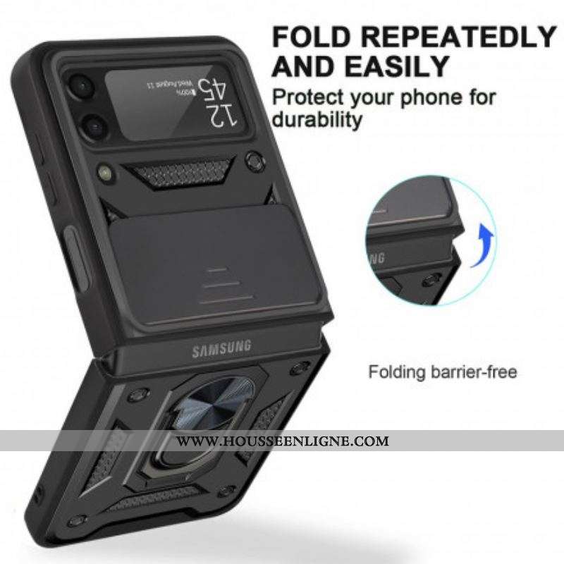 Coque Samsung Galaxy Z Flip 3 5G Hybride avec Anneau-Support