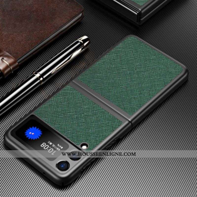 Coque Samsung Galaxy Z Flip 3 5G Style Cuir Texturé
