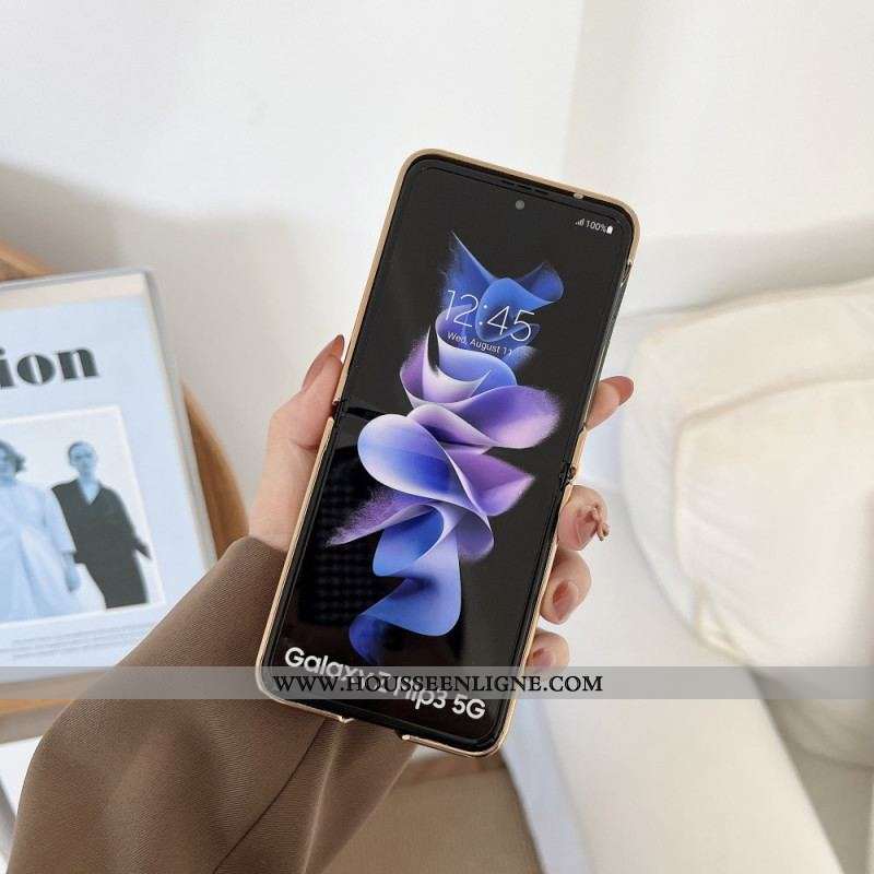 Coque Samsung Galaxy Z Flip 3 5G à Cordon Simili Cuir
