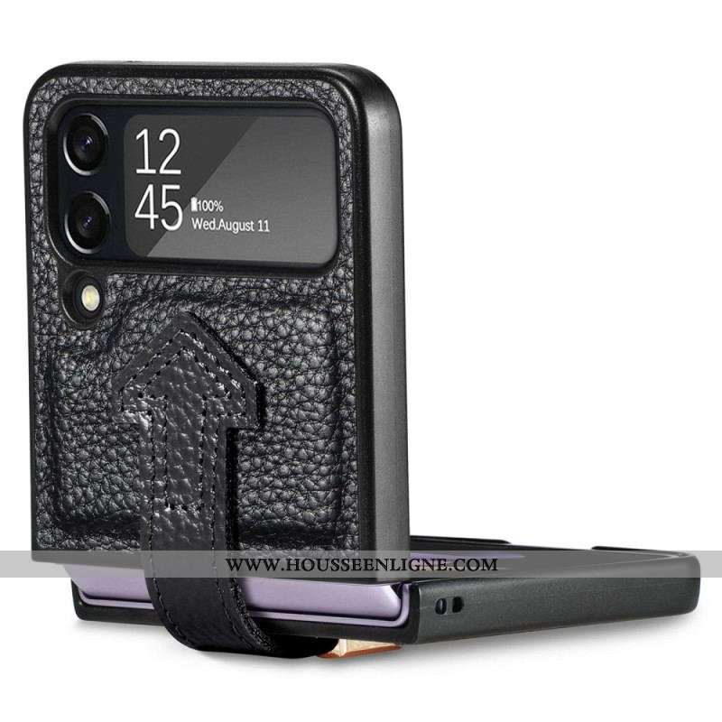 Coque Samsung Galaxy Z Flip 4 Cuir et Breloques