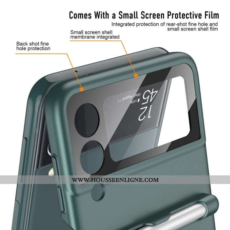 Coque Samsung Galaxy Z Flip 4 Protection Complète Porte-Stylet