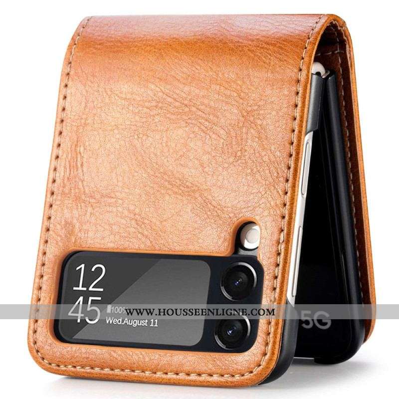 Coque Samsung Galaxy Z Flip 4 Style Cuir Porte-Cartes