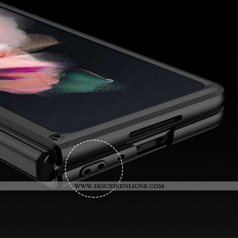 Coque Samsung Galaxy Z Fold 3 5G Cuir Litchi Anneau-Support GKK