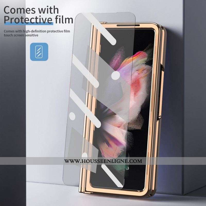 Coque Samsung Galaxy Z Fold 3 5G Cuir Litchi Multi-Fonctions