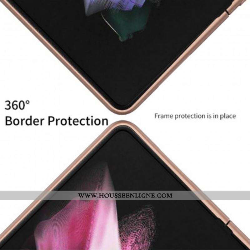 Coque Samsung Galaxy Z Fold 3 5G Cuir Litchi Support GKK