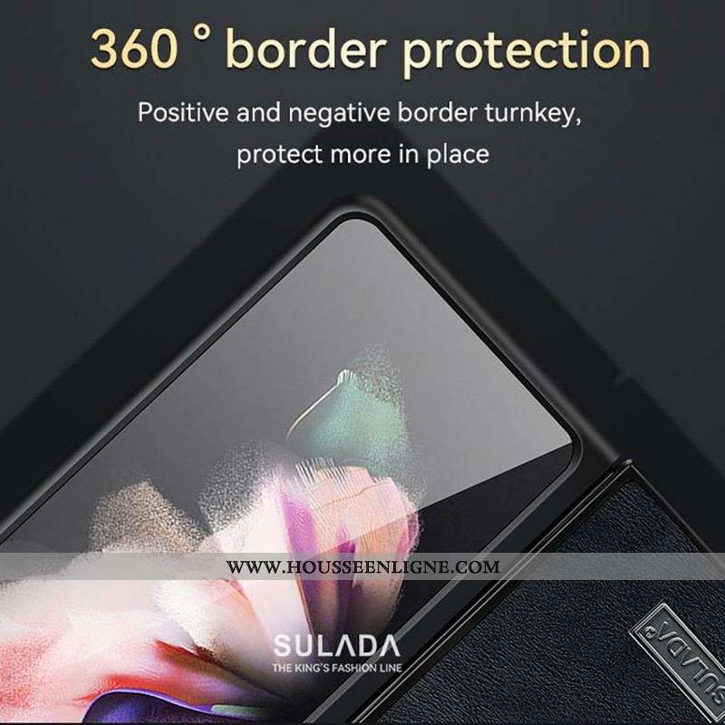 Coque Samsung Galaxy Z Fold 3 5G Simili Cuir SULADA