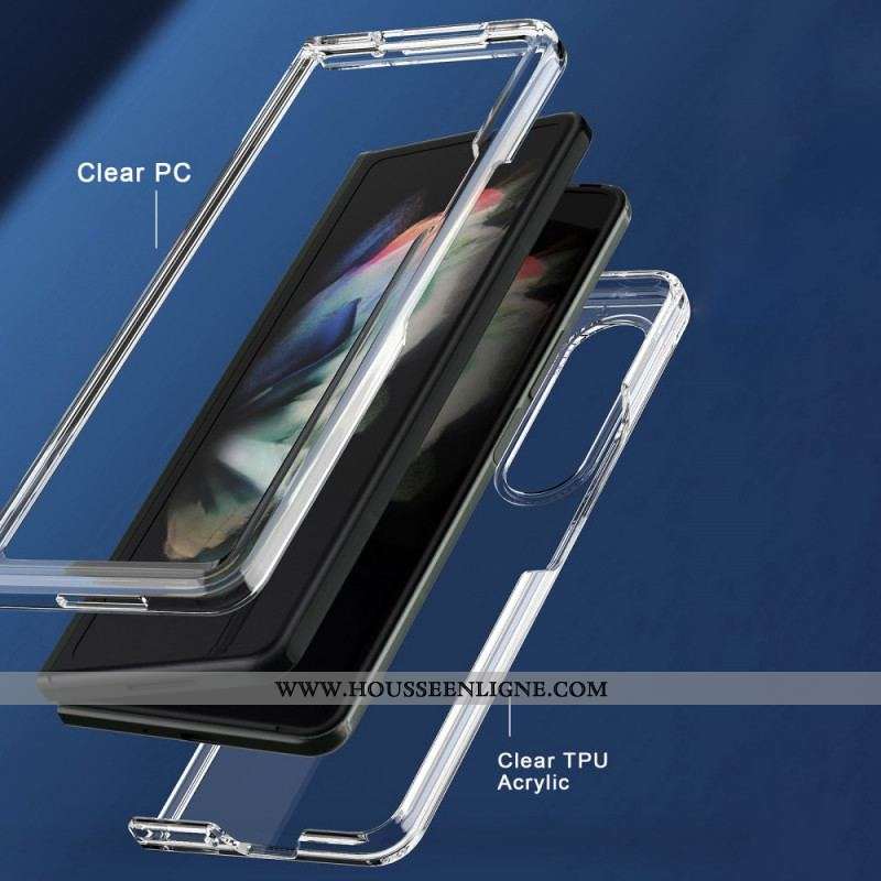 Coque Samsung Galaxy Z Fold 3 5G Transparente Rebords Colorés