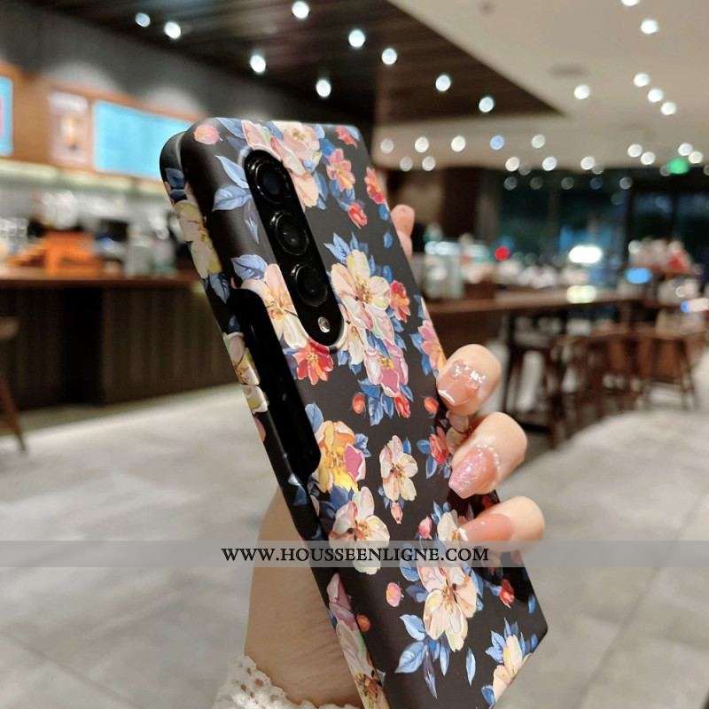 Coque Samsung Galaxy Z Fold 4 Fleurs Papier Peint