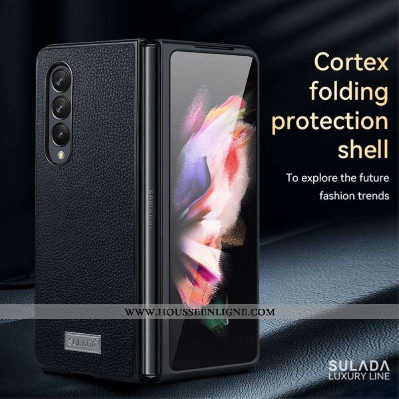 Coque Samsung Galaxy Z Fold 4 SULADA Simili Cuir Litchi