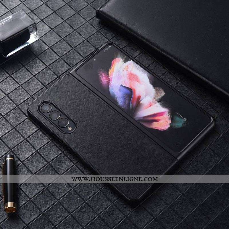 Coque Samsung Galaxy Z Fold 4 Simili Cuir Texture Nylon