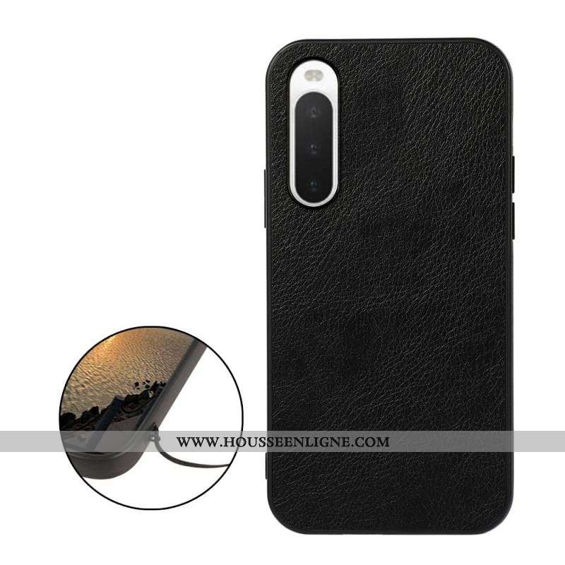 Coque Sony Xperia 10 IV Style Cuir Litchi