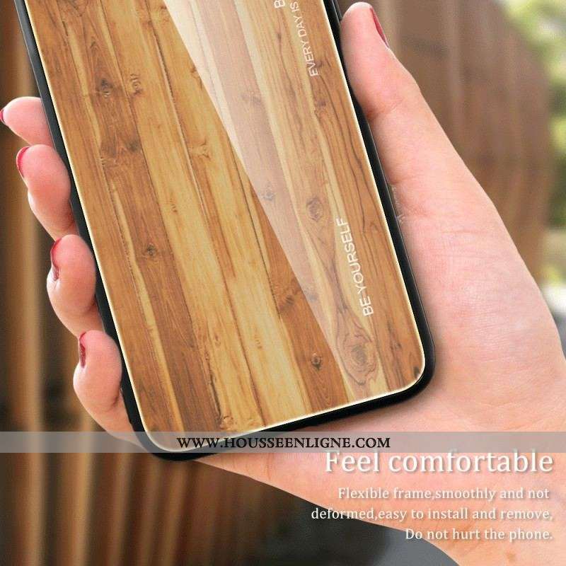 Coque Xiaomi Redmi A1 Verre Trempé Design Bois