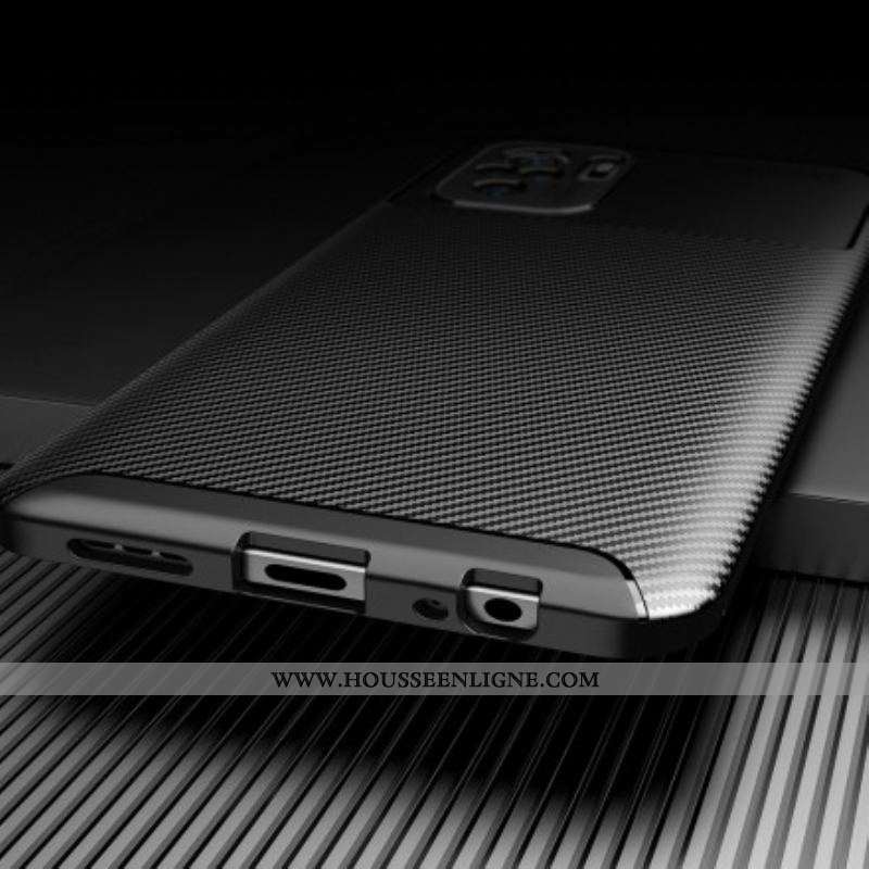 Coque Xiaomi Redmi Note 10/10S/Poco M5s Flexible Texture Fibre Carbone