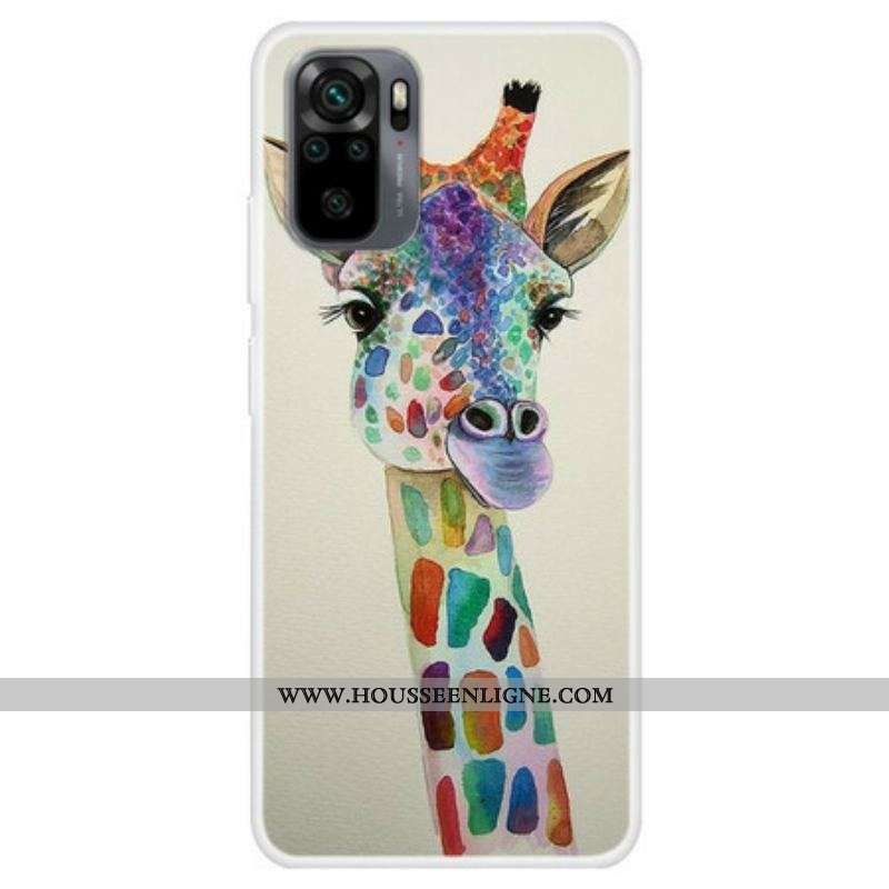 Coque Xiaomi Redmi Note 10/10S/Poco M5s Girafe Colorée