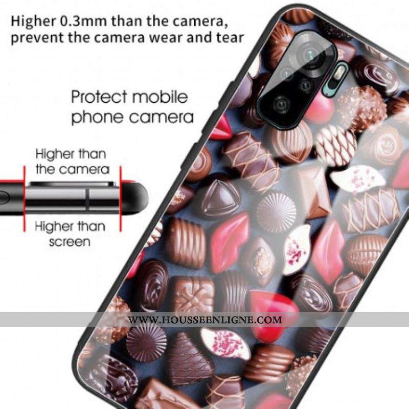 Coque Xiaomi Redmi Note 10/10S/Poco M5s Verre Trempé Chocolat
