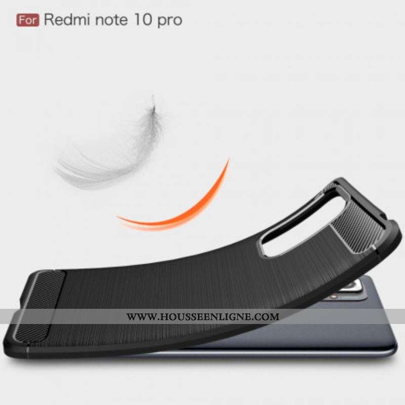 Coque Xiaomi Redmi Note 10 Pro Fibre Carbone Brossée