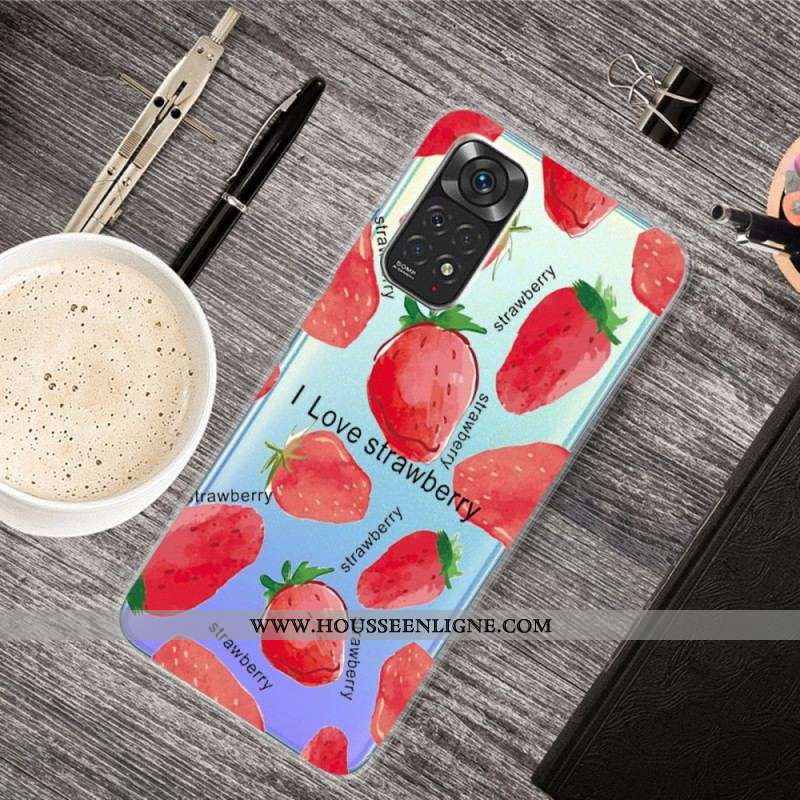 Coque Xiaomi Redmi Note 11 Pro /  Note 11 Pro 5G Fraises / i Love Strawberry