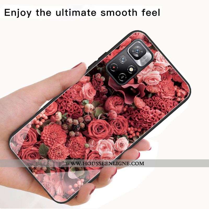 Coque Xiaomi Redmi Note 11 Pro Plus 5G Verre trempé Fleurs Roses