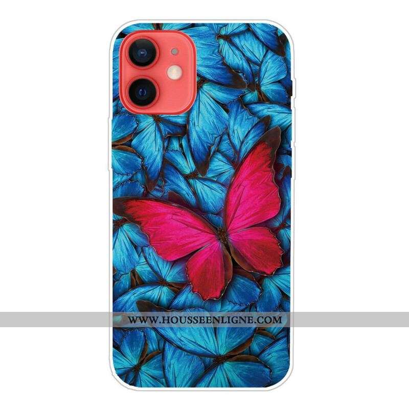 Coque iPhone 13 Mini Flexible Papillons