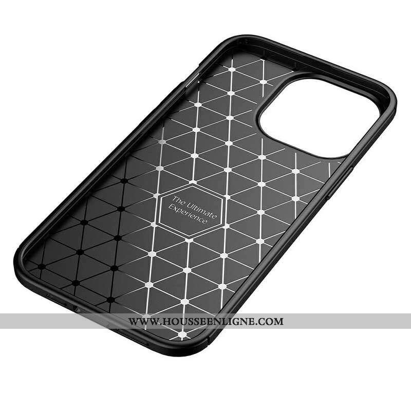 Coque iPhone 13 Pro Flexible Texture Fibre Carbone