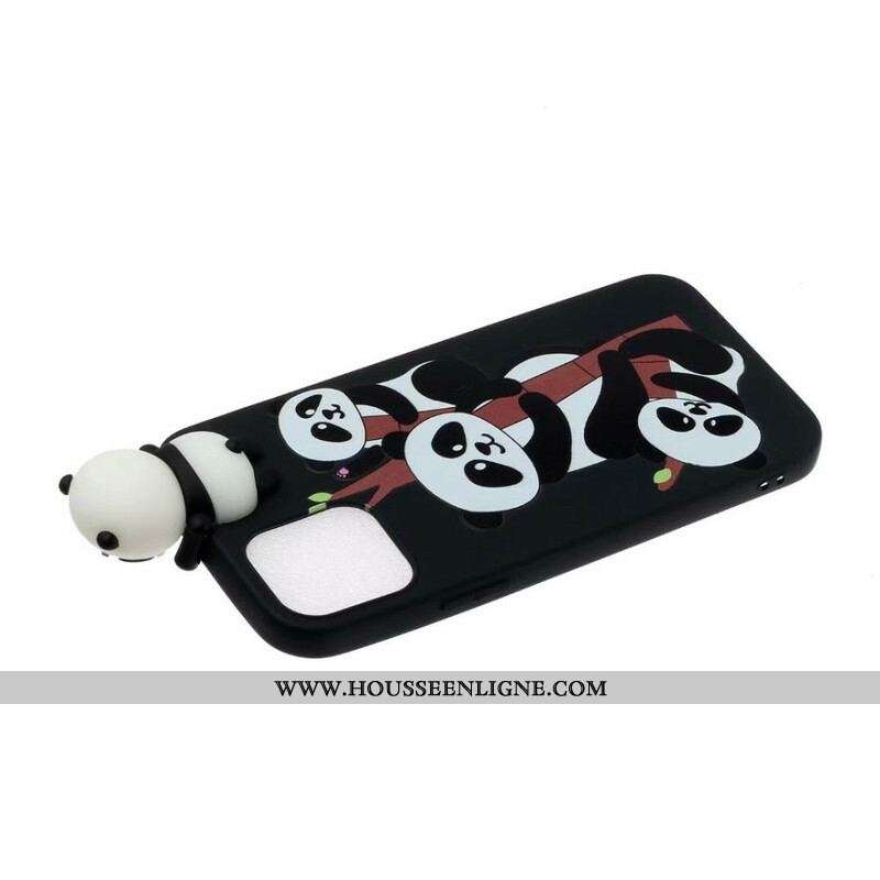 Coque iPhone 13 Pro Max 3D Pandas Sur Le Bambou