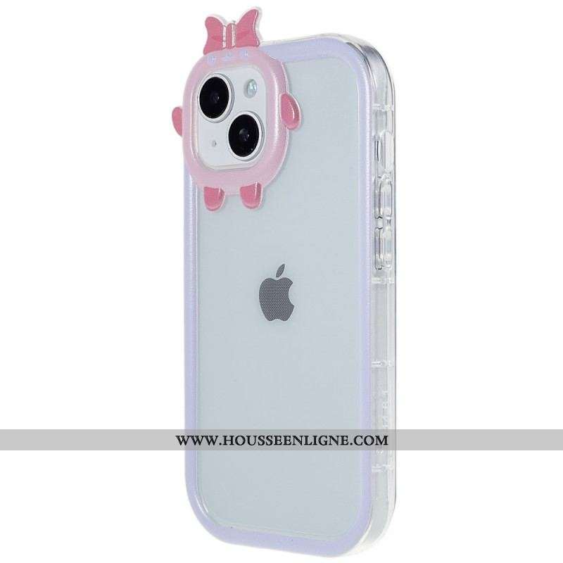 Coque iPhone 14 Plus Transparente et Protection Lentille Amusante